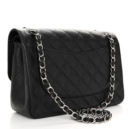 Chanel Caviar Quilted Jumbo Double Flap Black 2 of 11