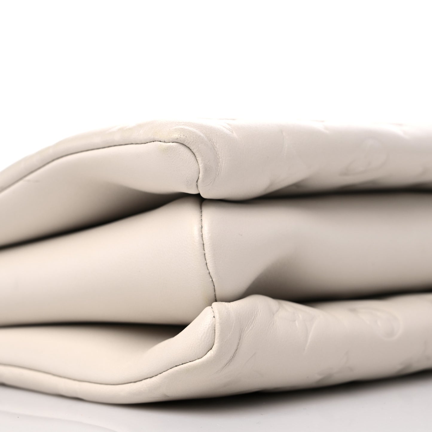 Lambskin Embossed Monogram Coussin PM Cream