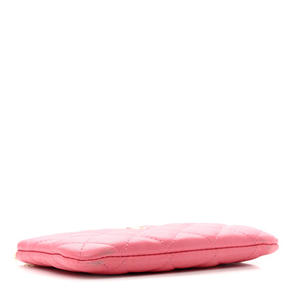 Chanel Lambskin Quilted Small Casino Cosmetic Case Pink 3 of 8