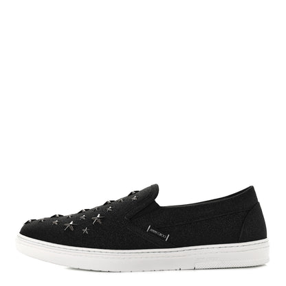 Jimmy Choo Fine Glitter Suede Mens Grove Sneakers 43.5 Black 1 of 7