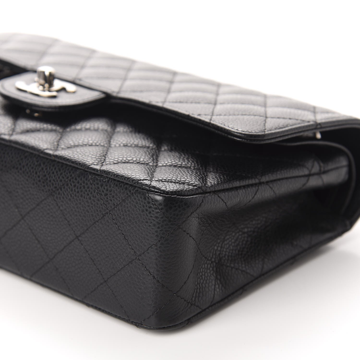 Chanel Caviar Quilted Medium Double Flap Black 7 of 13