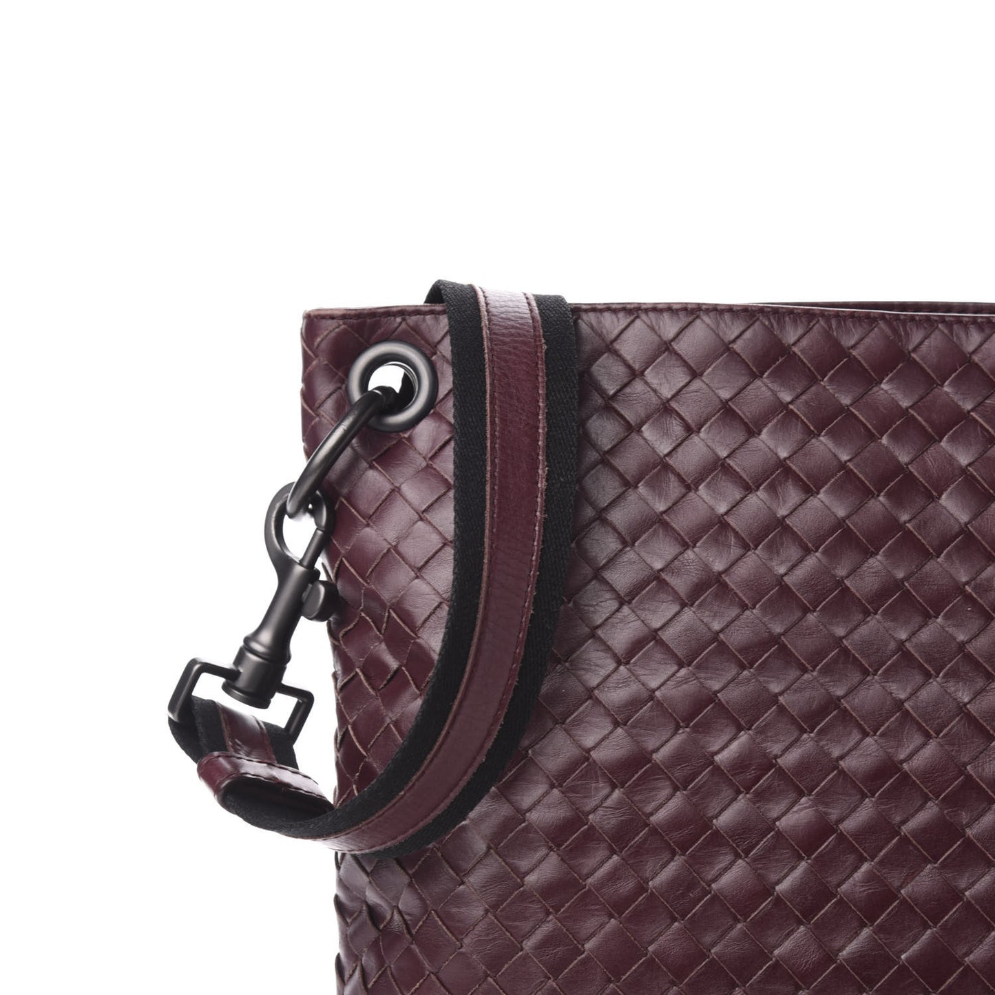 Nappa Intrecciato VN Crossbody Messenger Bag Aubergine