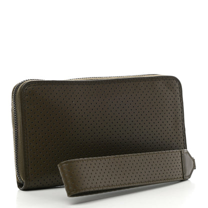 Bottega Veneta Perforated Calfskin Leggero Wristlet Green 3 of 7