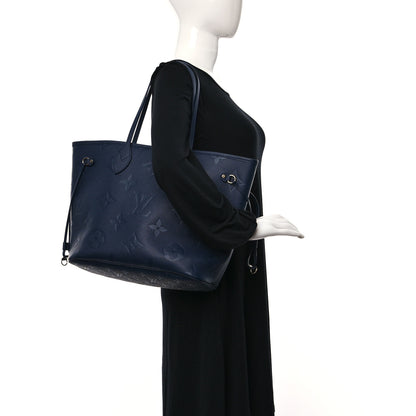 Louis Vuitton Empreinte Monogram Giant Neverfull MM Navy 2 of 11