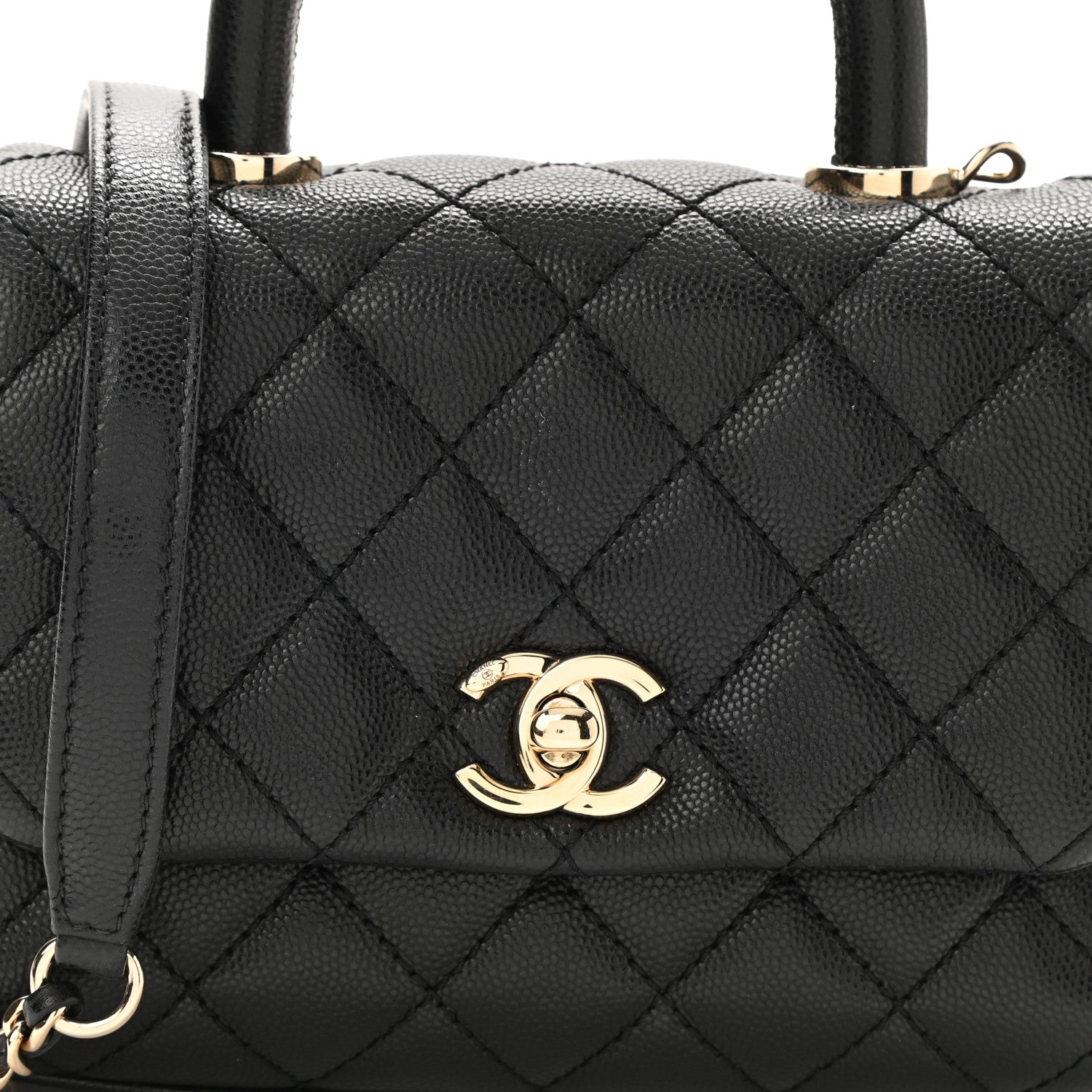 Chanel Caviar Quilted Extra Mini Coco Handle Flap Black 7 of 11
