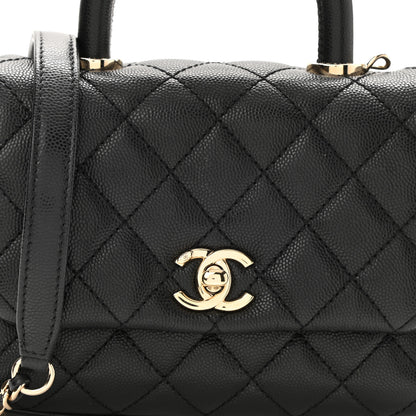 Chanel Caviar Quilted Extra Mini Coco Handle Flap Black 7 of 11