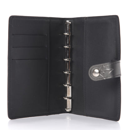 Louis Vuitton Mat Monogram Small Ring Agenda Cover Black 5 of 9