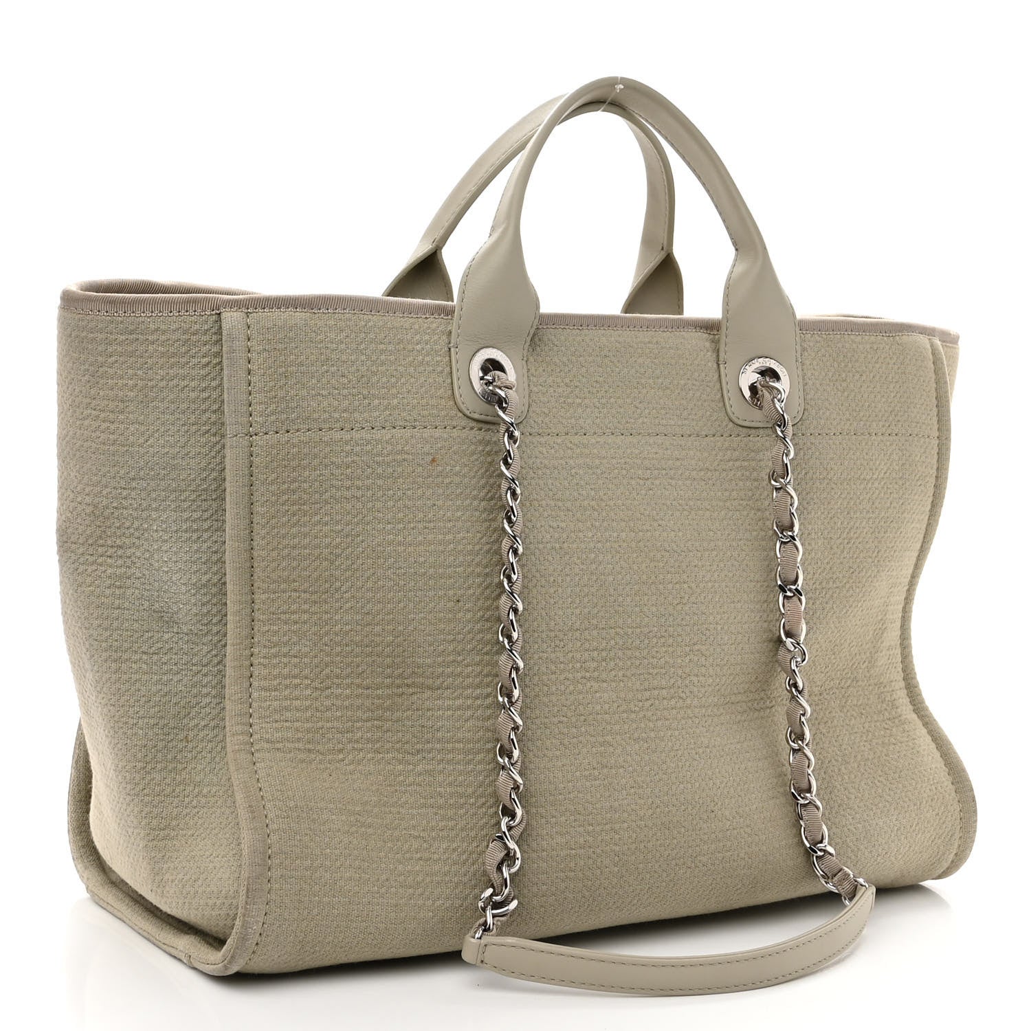 Chanel Mixed Fibers Medium Deauville Tote Grey 3 of 12