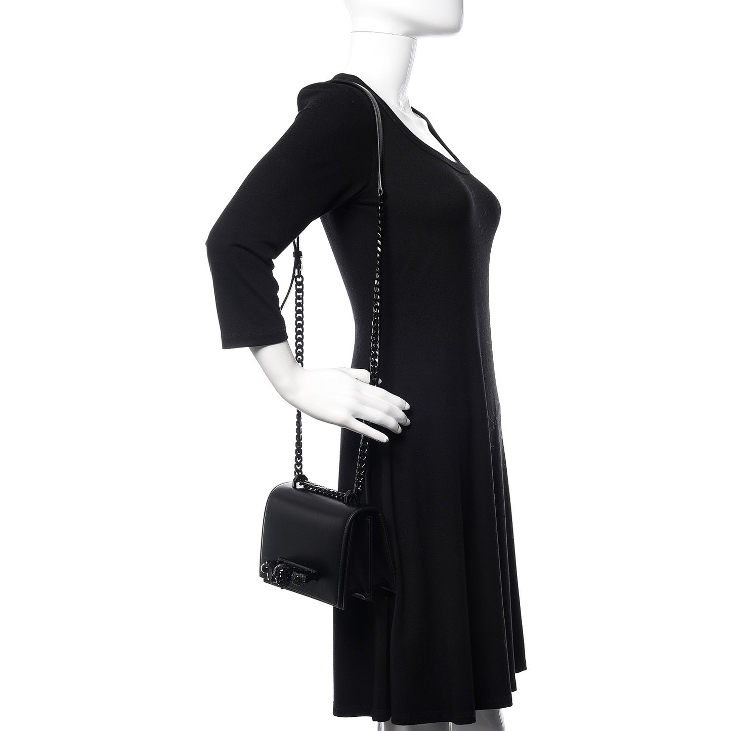 Calfskin Knuckle Crossbody Black