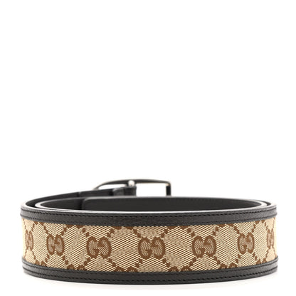 Gucci Monogram Dollar Calfskin 40mm Belt 90 36 Beige Ebony Testa di Moro 2 of 5