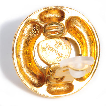 Chanel Pearl CC Clip On Earrings Gold 3 of 4