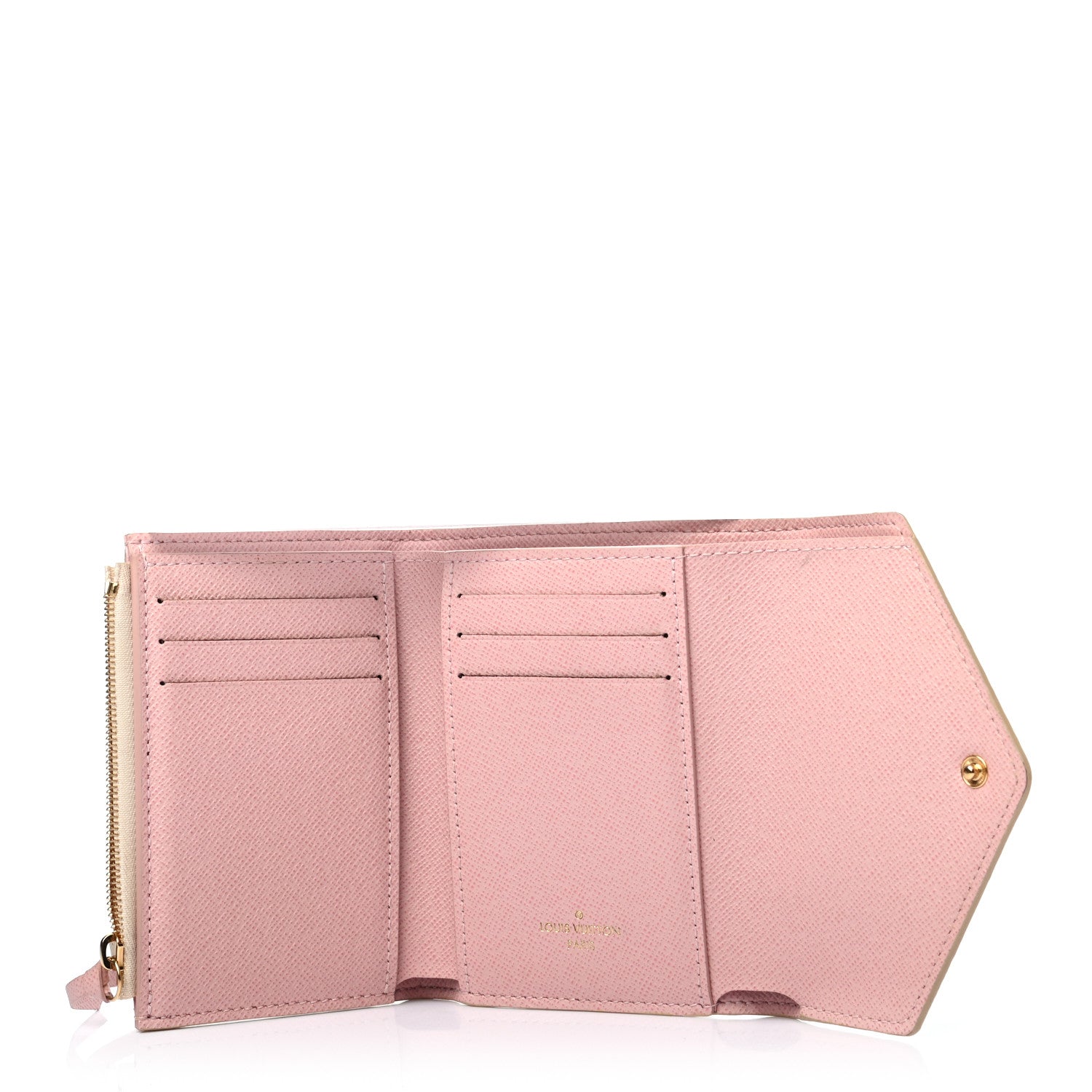 Louis Vuitton Damier Azur Victorine Wallet Rose Ballerine 5 of 7