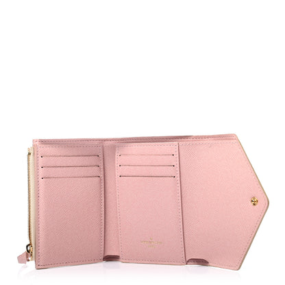 Louis Vuitton Damier Azur Victorine Wallet Rose Ballerine 5 of 7