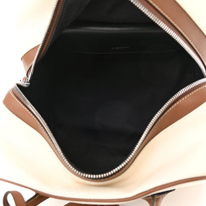 Burberry Cotton Canvas Medium Logo Horseferry Cube Bag Natural Tan 5 of 9