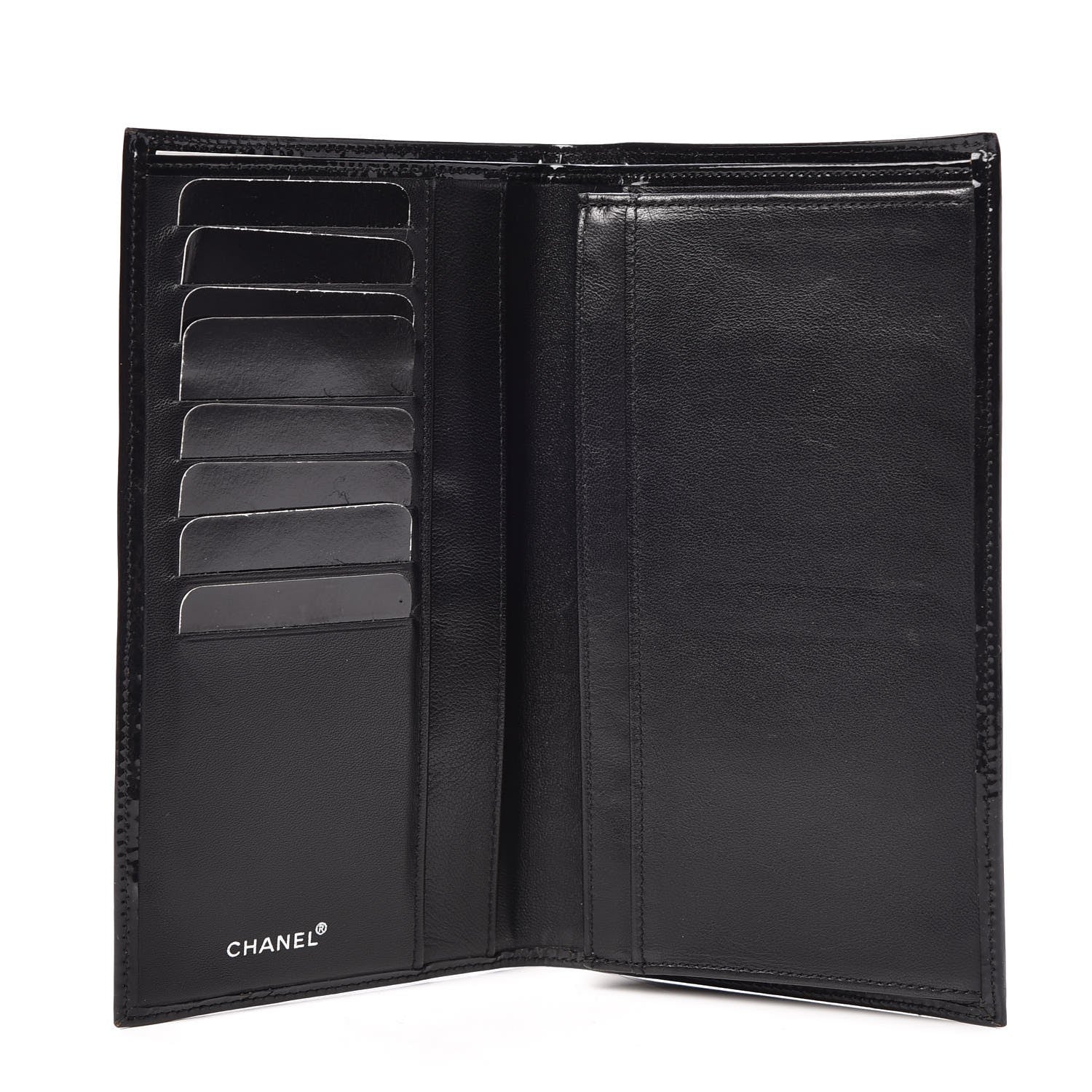 Chanel Patent CC Yen Wallet Black 5 of 10