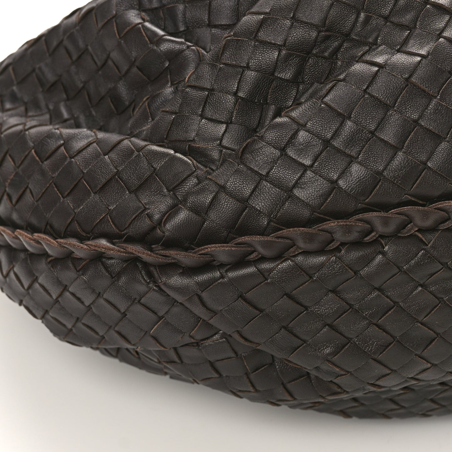 Nappa Intrecciato Large Veneta Hobo Ebano