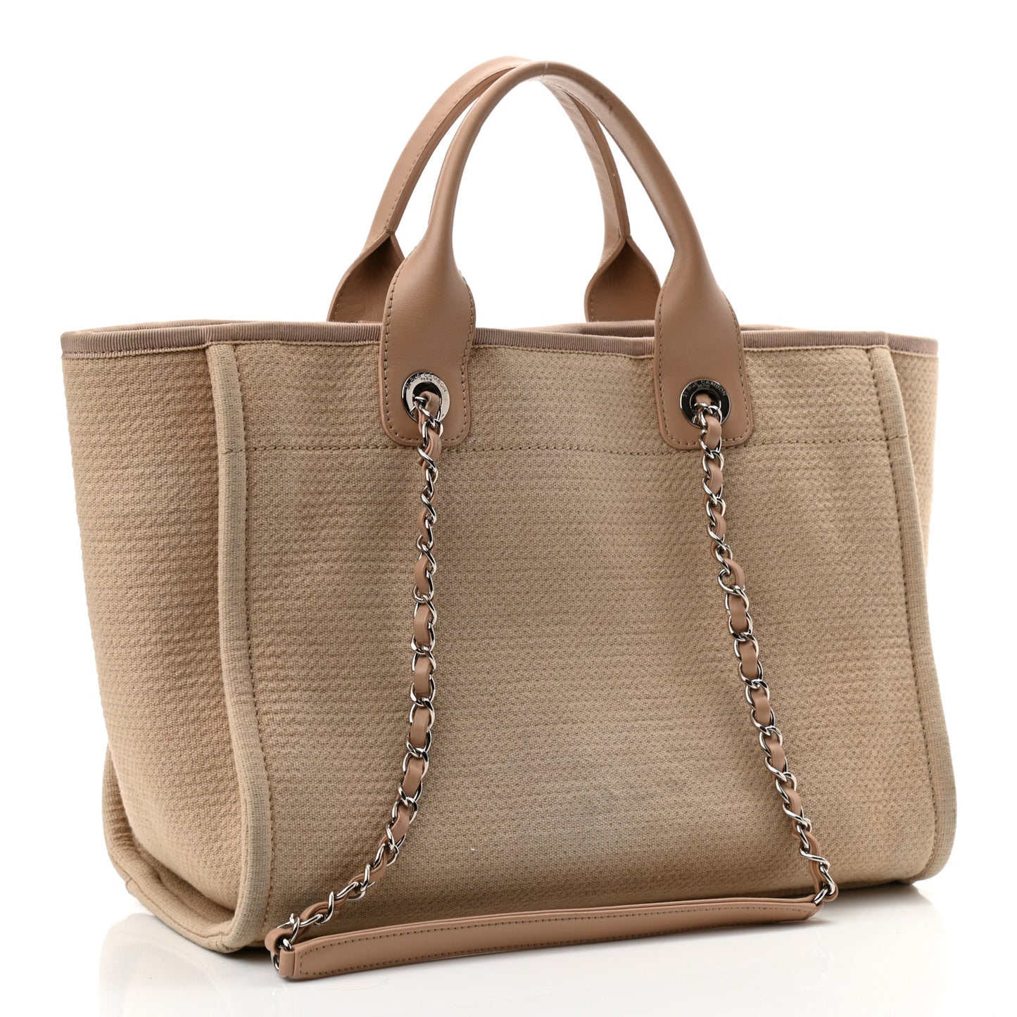 Mixed Fibers Small Deauville Tote Beige