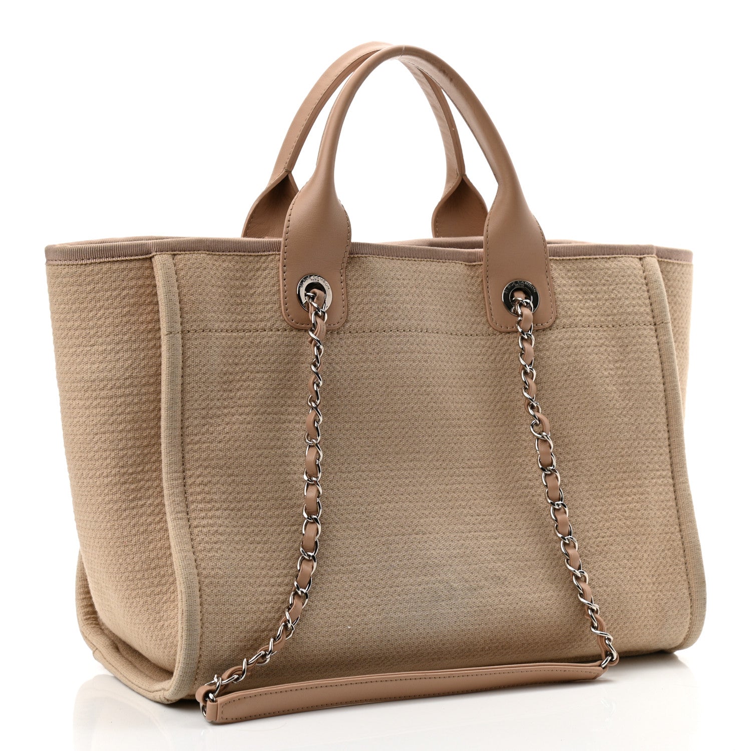 Chanel Mixed Fibers Small Deauville Tote Beige 4 of 14