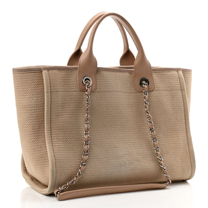 Chanel Mixed Fibers Small Deauville Tote Beige 4 of 14