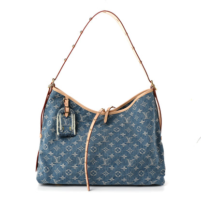 Louis Vuitton Monogram Denim CarryAll MM Blue 1 of 12