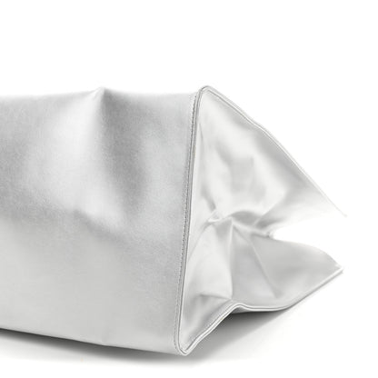 Telfar Metallic Vegan Leather Large Shopping Bag Silver 10 of 10