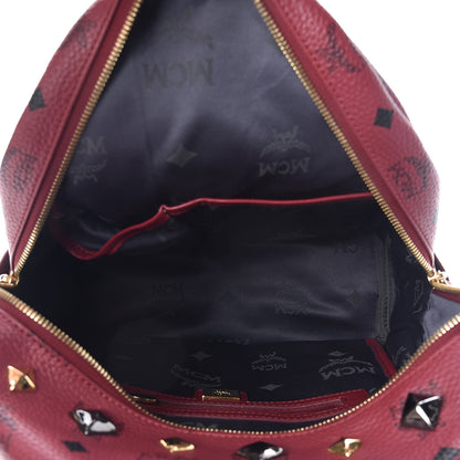 MCM Visetos Studded Small Stark M Backpack Scooter Red 5 of 10