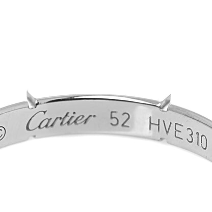 Cartier 18K White Gold 2.5mm Maillon Panthere Wedding Band Ring 52 6 4 of 5