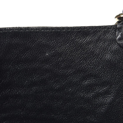 Burberry Signature Grain Calfskin Check Embossed Small Canterbury Tote Black 7 of 11