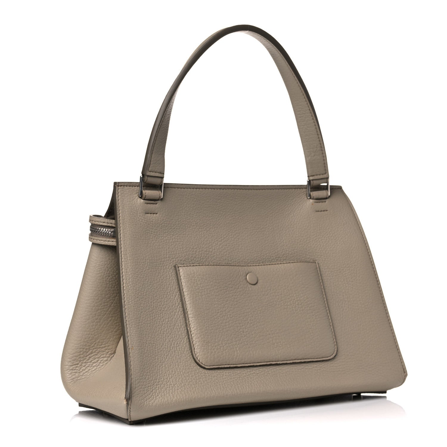 Celine Crisped Calfskin Medium Edge Shoulder Bag Light Taupe 3 of 18