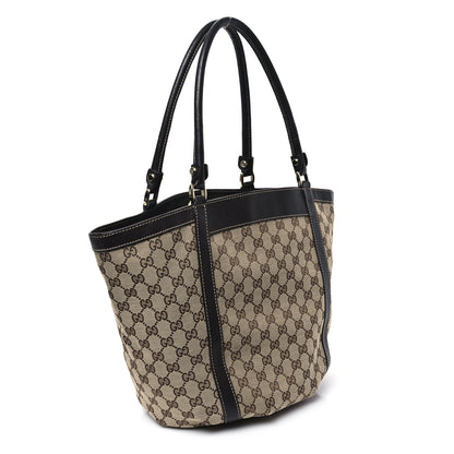 Gucci Monogram Medium D Gold Tote Bag Brown 3 of 10