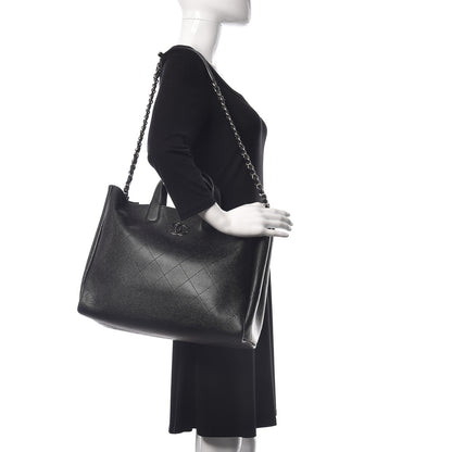 Chanel Caviar Stitched Large Shopping Tote Black 2 of 9
