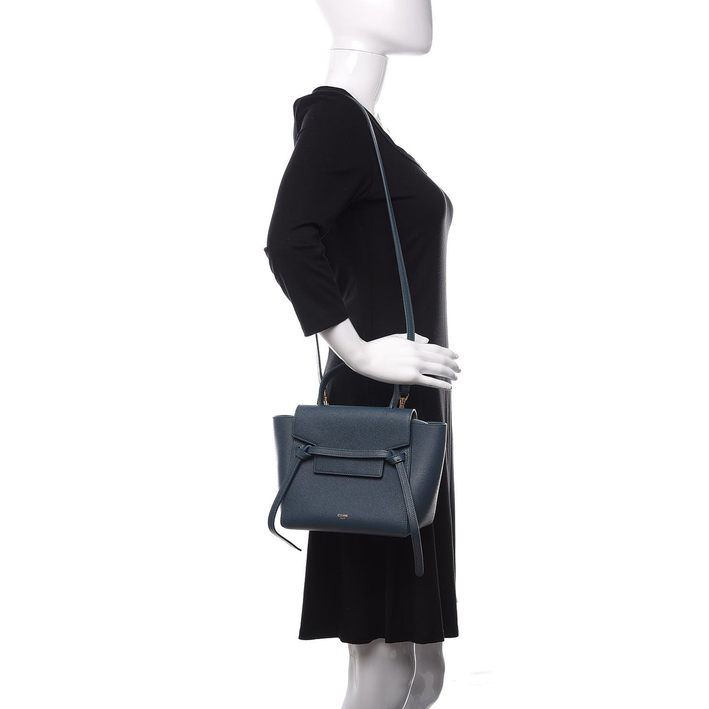 Baby Grained Calfskin Nano Belt Bag Abyss Blue