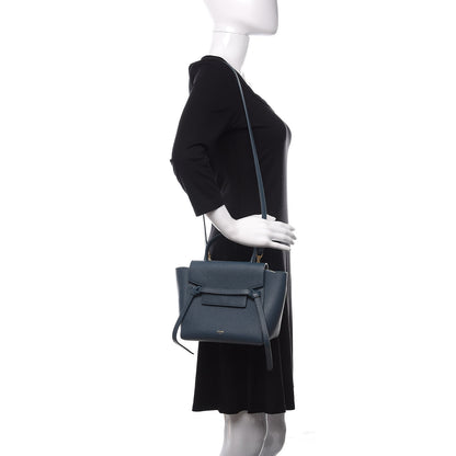 Celine Baby Grained Calfskin Nano Belt Bag Abyss Blue 3 of 10