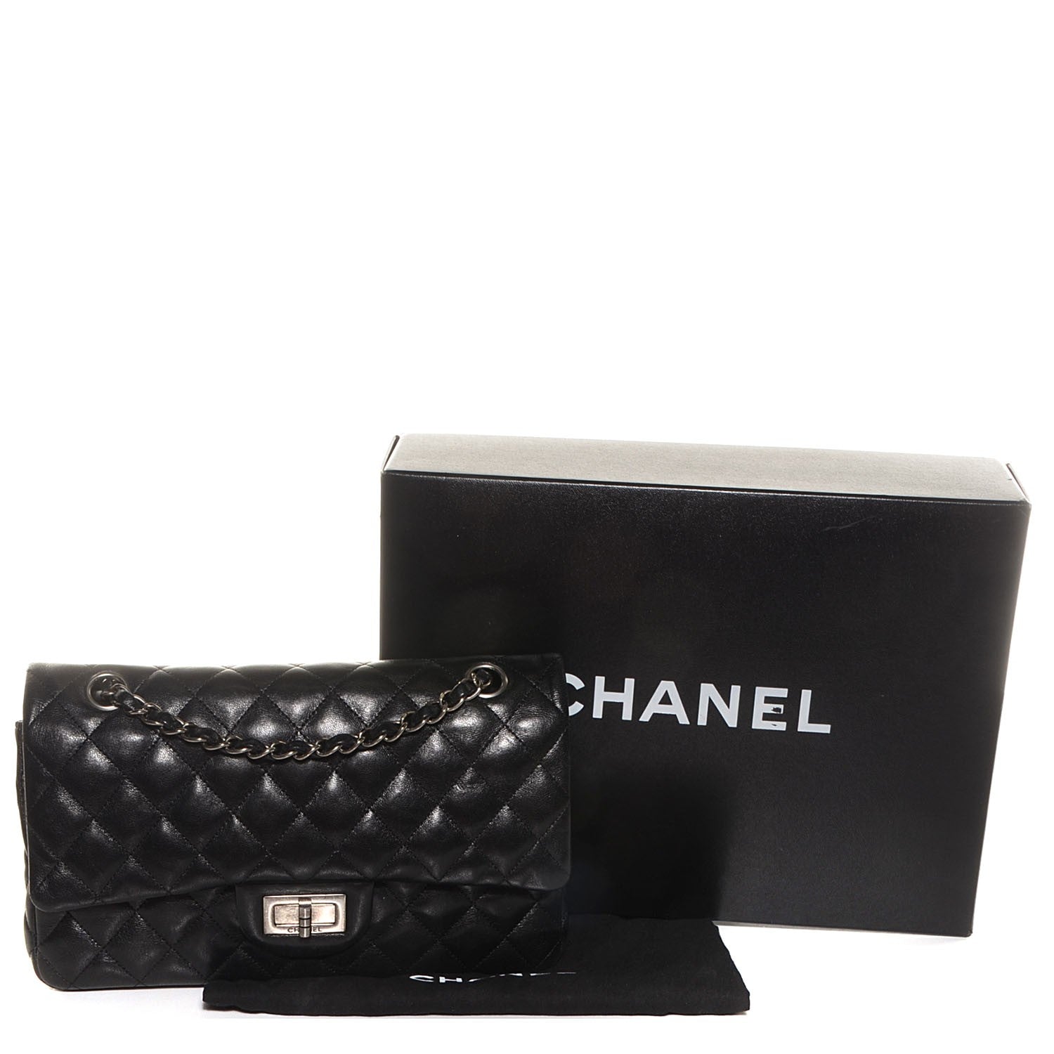 Chanel Washed Lambskin Quilted Hybrid Jumbo Double Flap Black 4 of 8