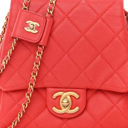 Chanel Lambskin Quilted Side-Packs Red 9 of 16