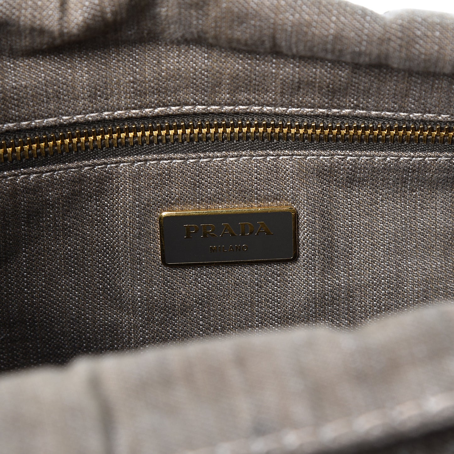 Denim Logo Tote Militare