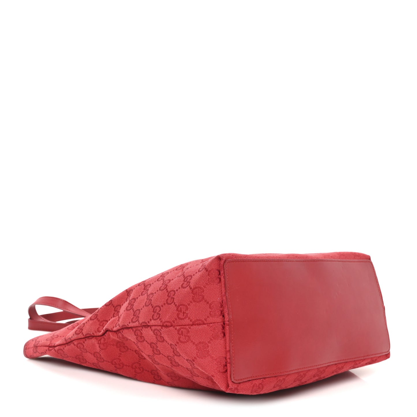 Monogram Large Bucket Tote  Red