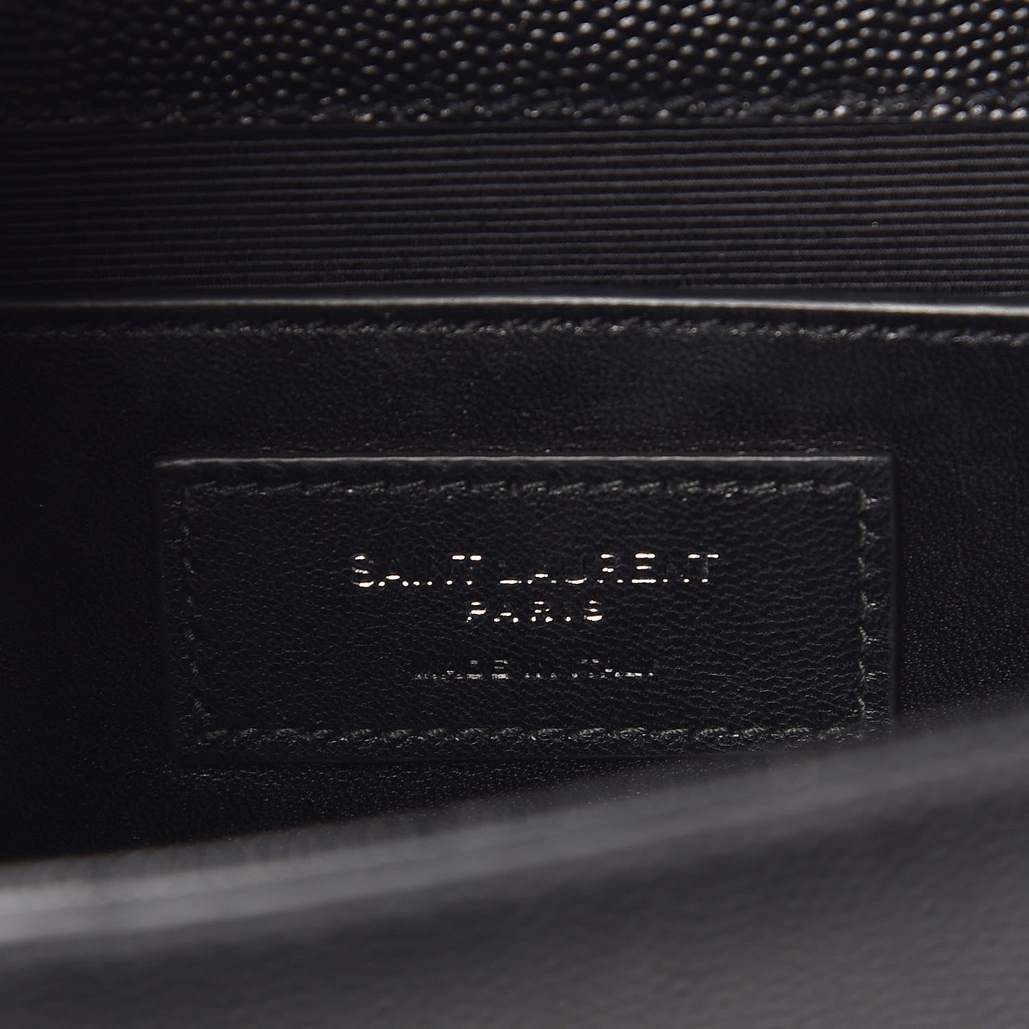 Saint Laurent Grain De Poudre Medium Classic Monogram Kate Satchel Black 6 of 9