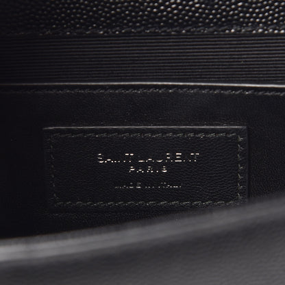 Saint Laurent Grain De Poudre Medium Classic Monogram Kate Satchel Black 6 of 9