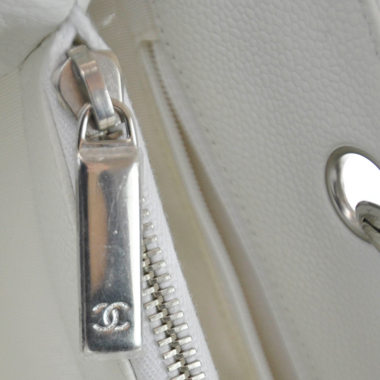 Chanel Caviar Grand Shopping Tote GST White 9 of 11