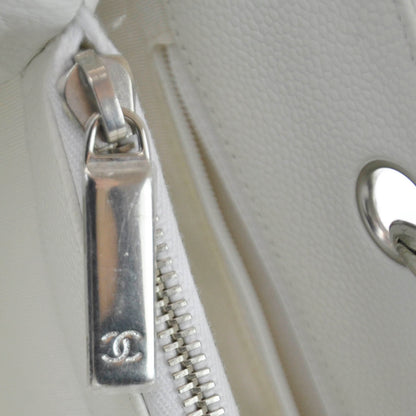 Chanel Caviar Grand Shopping Tote GST White 9 of 11