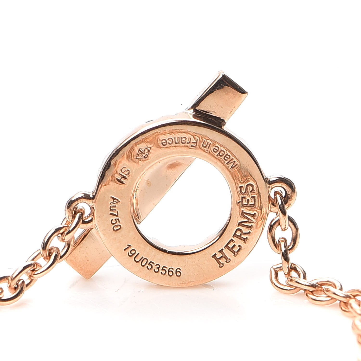Hermes 18K Rose Gold Black Spinel Finesse Bracelet SH 4 of 5