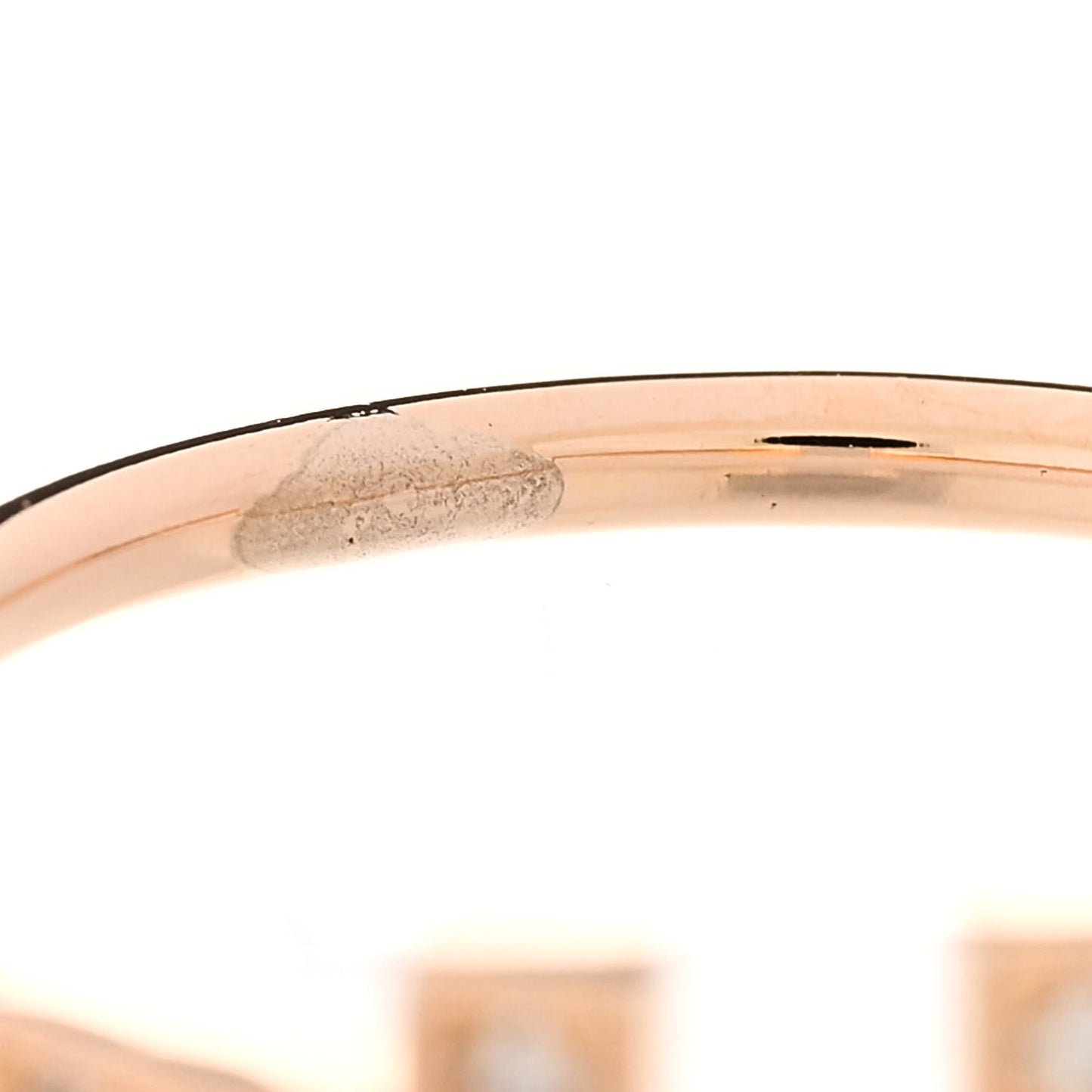 18K Rose Gold Diamond T Wire Ring 58 8.25