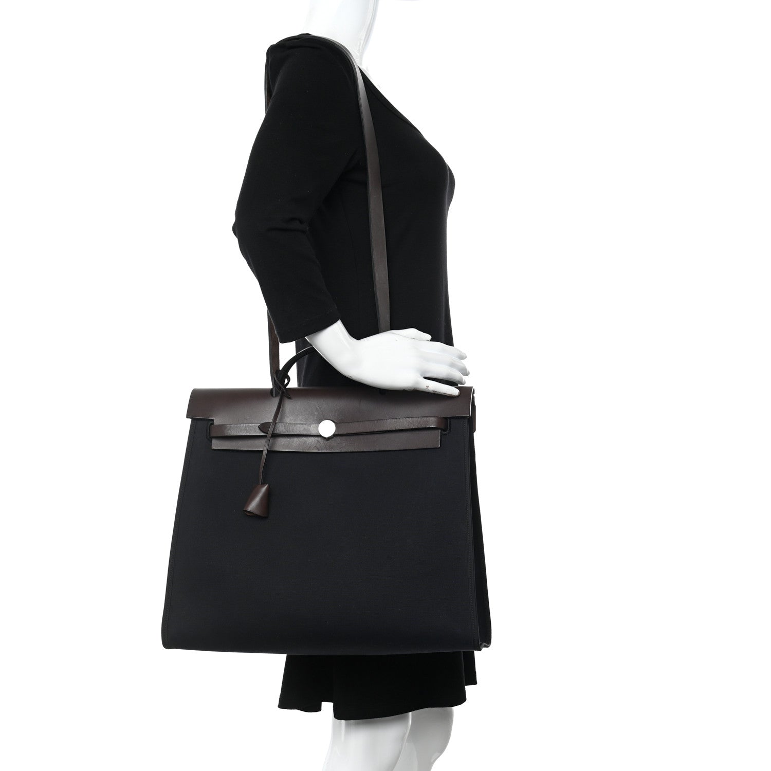 Hermes Toile Vache Hunter Herbag Zip 39 MM Black Ebene 2 of 15
