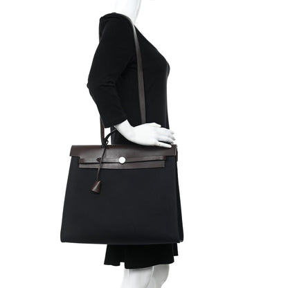 Hermes Toile Vache Hunter Herbag Zip 39 MM Black Ebene 2 of 15