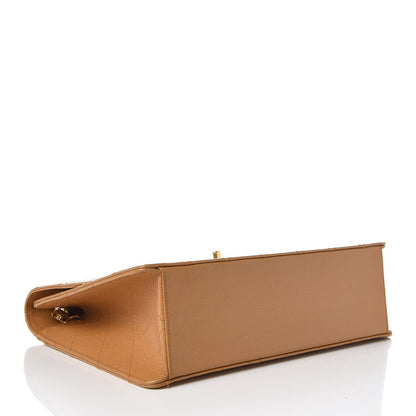 Chanel Caviar Stitched Jumbo Single Flap Beige 4 of 8