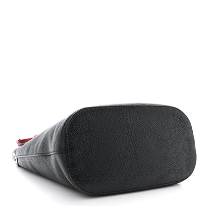 Prada Vitello Phenix Logo Hobo Black 4 of 11
