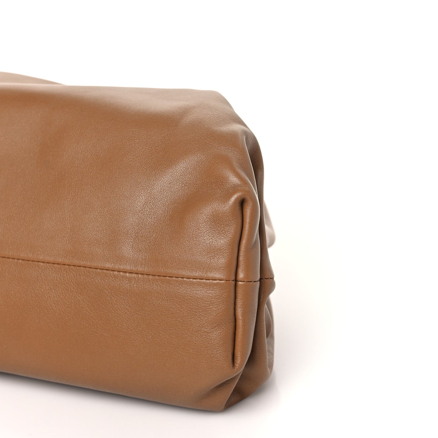 Smooth Butter Calf The Pouch Oversized Clutch Cammello