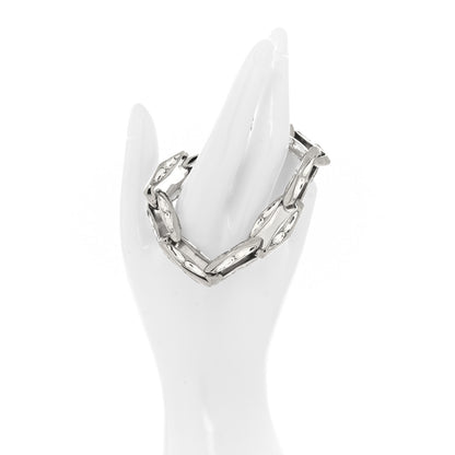 Saint Laurent Metal Crystral Chain Link Bracelet Silver 2 of 4