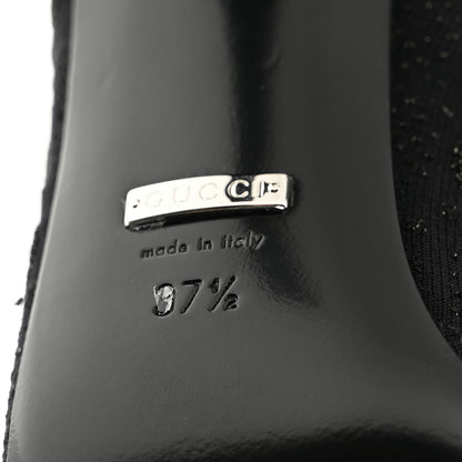 Gucci GG Jersey Knee High Boots 37.5 Black 6 of 8